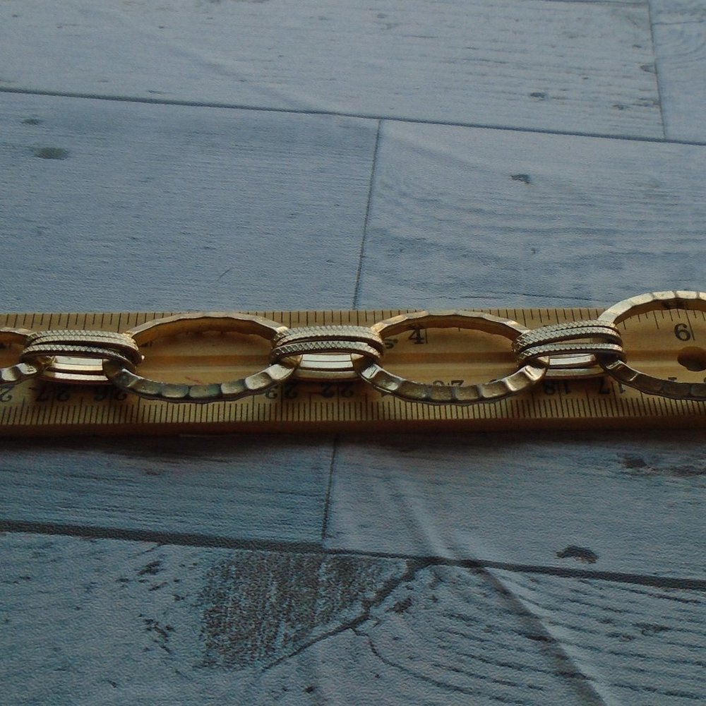 Mcm Two Tone Multi Textured Bracelet View 2